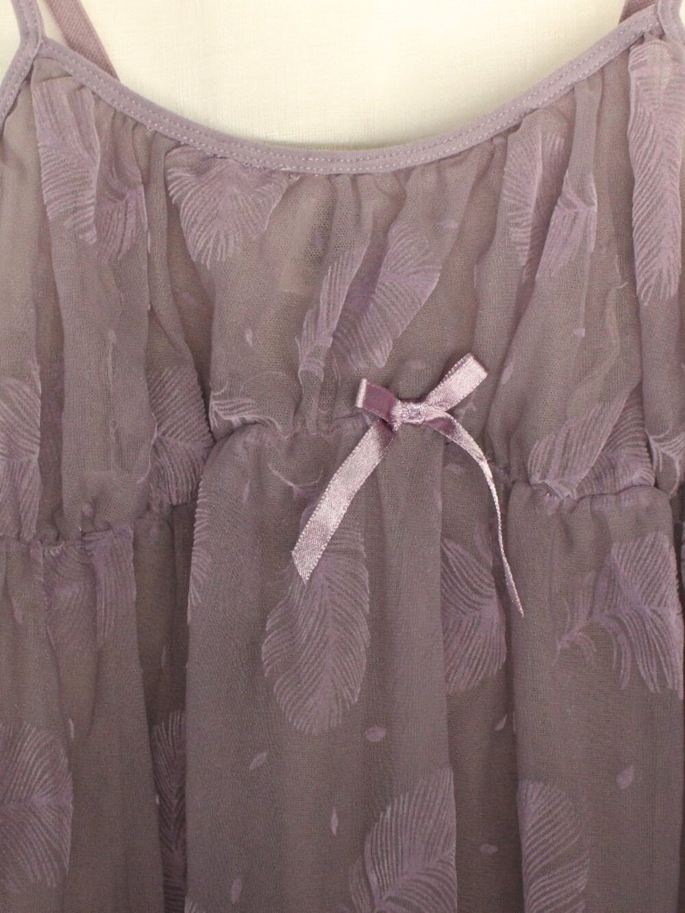 Vintage Fairycore Coquette Y2K Whimsigoth Velvet Feather Slip Dress Size S - Picture 2 of 8